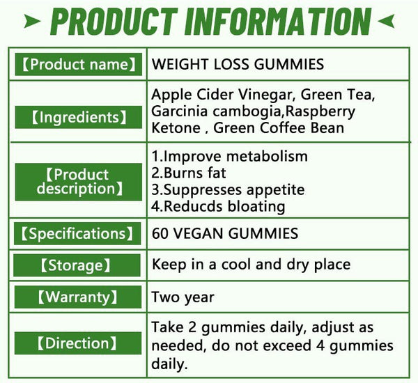 KETO+ACV WEIGHT LOSS GUMMIES 60 Capsules/bottle