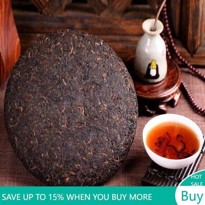 Pu-erh Tea Cooked 357g Top Grade Puer Tea Ripe Yunnan Qizi Cake Organic Old Tree Main image