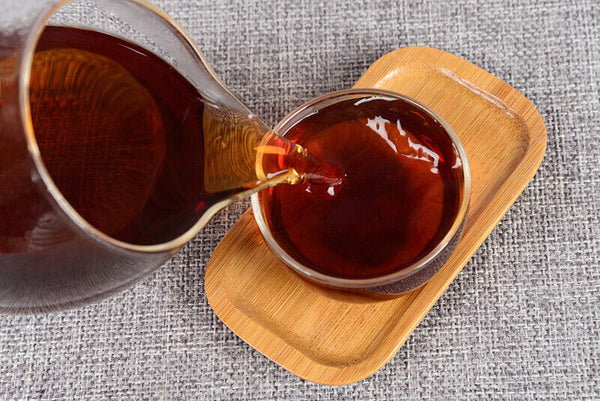 HelloYoung 357g Yunnan Tea Menghai Chenxiang Gleaning Seal Seven Cakes Pu'er Ripe Tea Cake