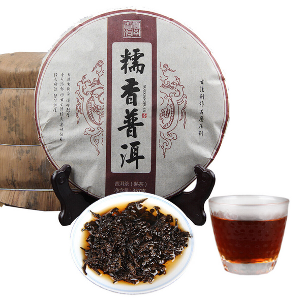 Traditional Glutinous Rice Fragrant Puer Tea Cooked Puerh Black Tea 357g/12.59oz