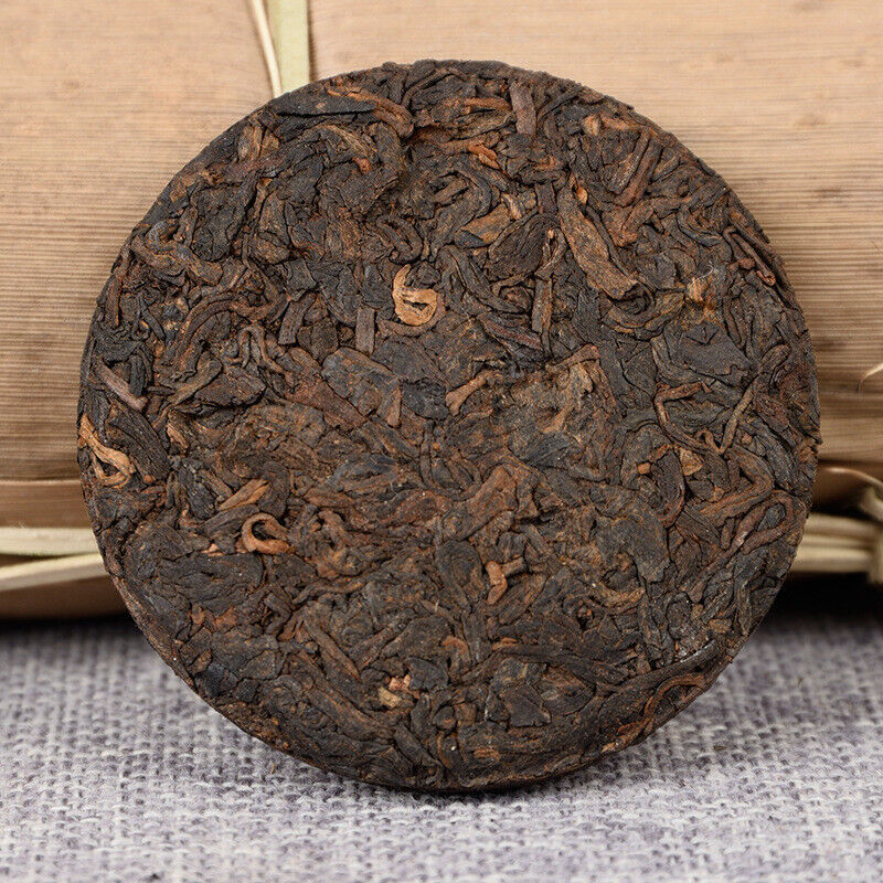 HelloYoung 50g Yiwu Ripe Cake Yunnan Tea Yiwu Tea District Pu'er Tea Orchid Fragrance