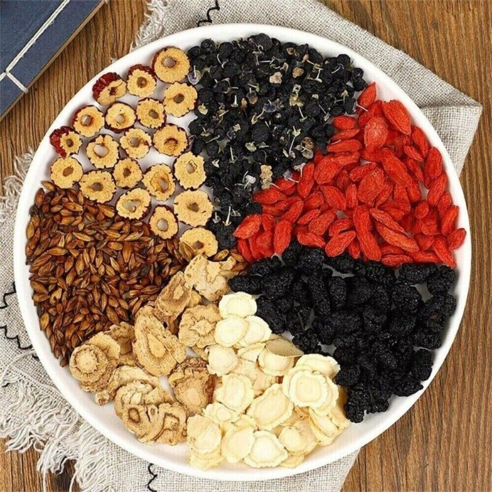 Ginseng Six Treasure Tea Kidney Liver Support with Red Dates Herbal Wellness