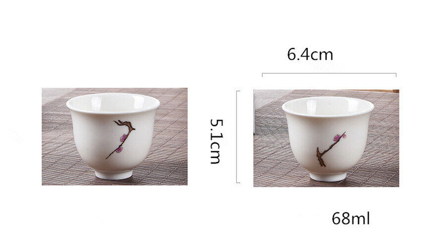 6Pcs Hand Painted Ceramic Creative Gifts Kung Fu Tea Set Bowl Chinese Porcelain