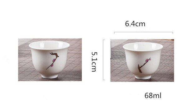 6Pcs Hand Painted Ceramic Creative Gifts Kung Fu Tea Set Bowl Chinese Porcelain
