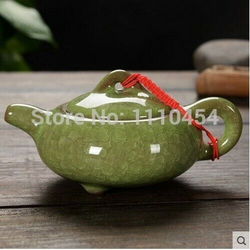 Colorful Ice Crackt Teapot Ceramic TeaSet Infuser Kettle Chinese Service Pottery