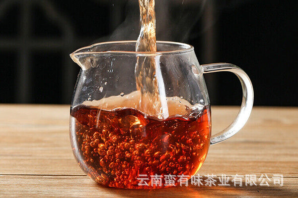 HelloYoung 357g Puerh Tea Dry Storage Ripe Tea Menghai Source Flavor Yunnan Cake Ripe Tea