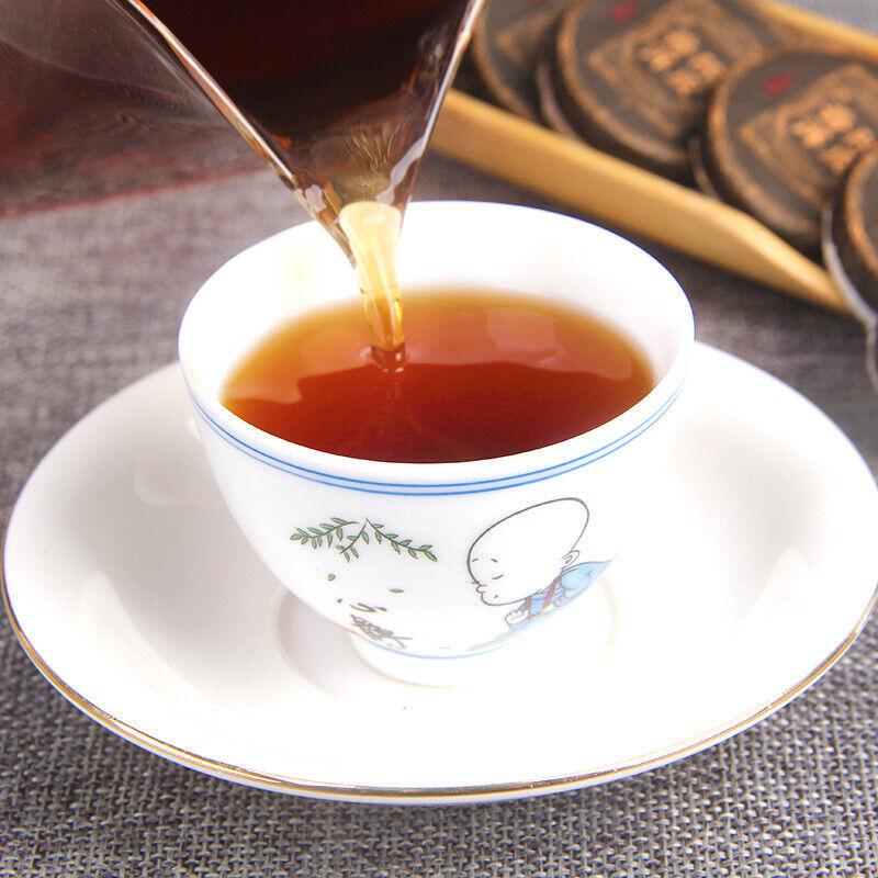 HelloYoung 500g Yunnan Chenpi Pu'er tea cake citrus ripe tea black tea small jade cake