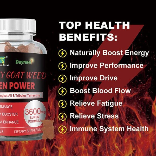 Horny Goat Weed Men Power Gummies MACA Health Gummies