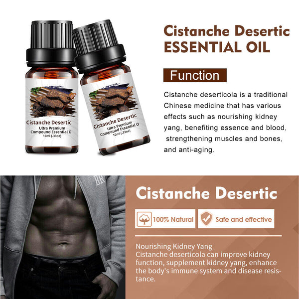 10ml Cistanche Deserticola Men's Health Care Massage Oil, Herbal Essential Oil