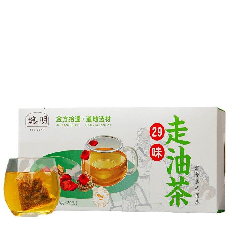 HelloYoung 100g 29 flavors oil-cut potbelly tea ingredients combination non-fat stream tea