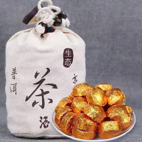 Fermented Tea Cake Compressed Pu-erh Tea Yunnan Shu Puer Tuocha 500g per Bag
