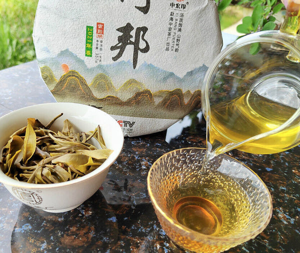 HelloYoung 357g Yibang Pu'er Raw Tea Ancient Six Great Tea Mountains Yunnan Old Tree Cake