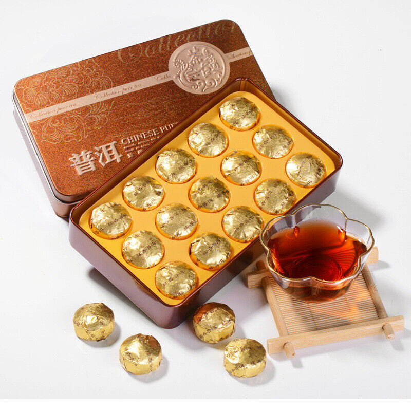 HelloYoung Yunnan Pu'er Ripe Tea Glutinous Rice Fragrant Tuo Small Tuo Tea 15pcs 75g Main image