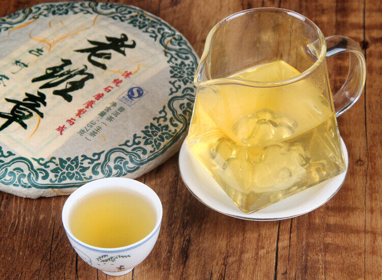 HelloYoung 357g Pu-erh Raw Tea Hechangxuan LaoBanzhang Ancient Tree Cake Tea Pu-erh Raw Tea