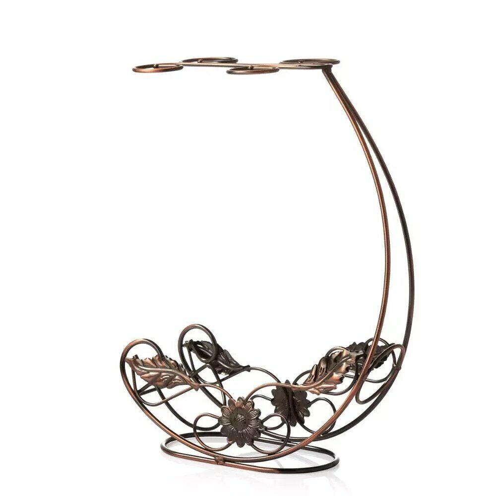Wine Rack Freestanding Goblet Holder Bar Stand Bracket Bottle Holder Home Decor