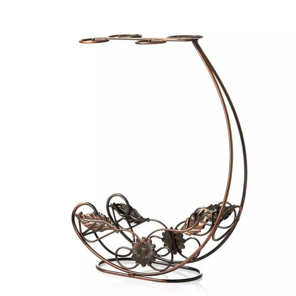 Wine Rack Freestanding Goblet Holder Bar Stand Bracket Bottle Holder Home Decor