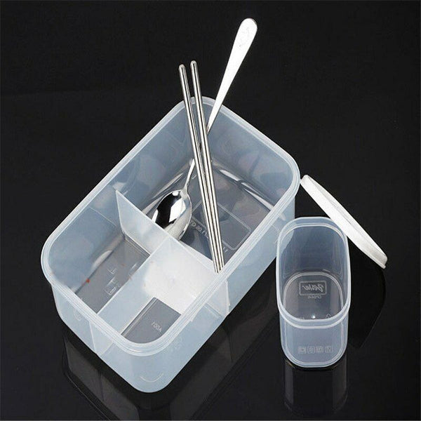 Plastic Clear Tableware Buckle LunchBox Can Microwave Oven Bento Dinnerware Nice