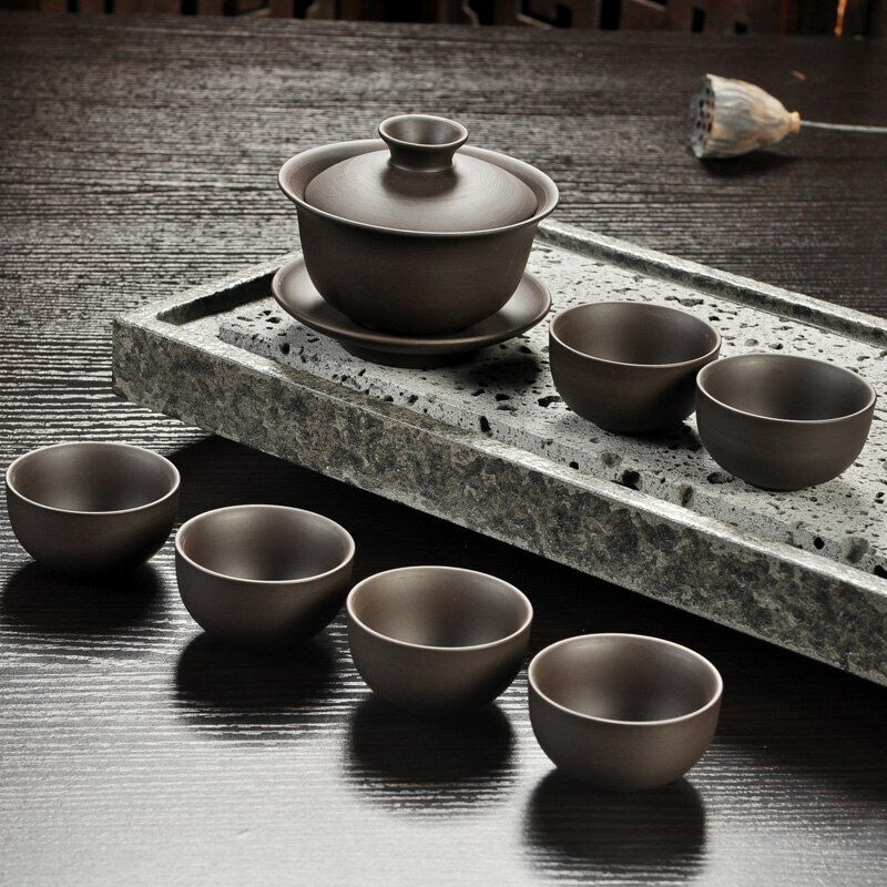 Handmade Drinkware Purple Sand Teapot Tea Set Ceramic Teapot Cup China Kung Fu Main image