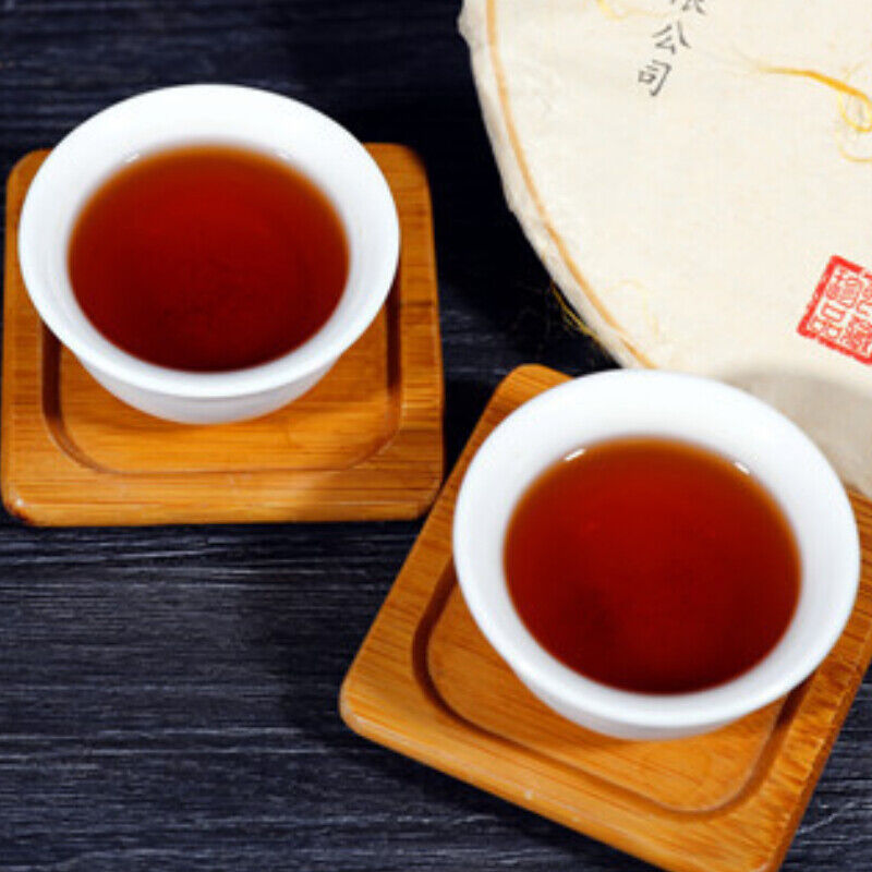 HelloYoung Tea Cake Healthy Palace Puerh 357g Top-Grade Pu-Erh Dark Tea Palace Puerh Cooked