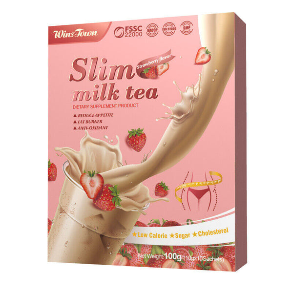 Weight Loss Slim Milk Tea Strawberry Taro Chocolate Flavor Slimming Tea 100g