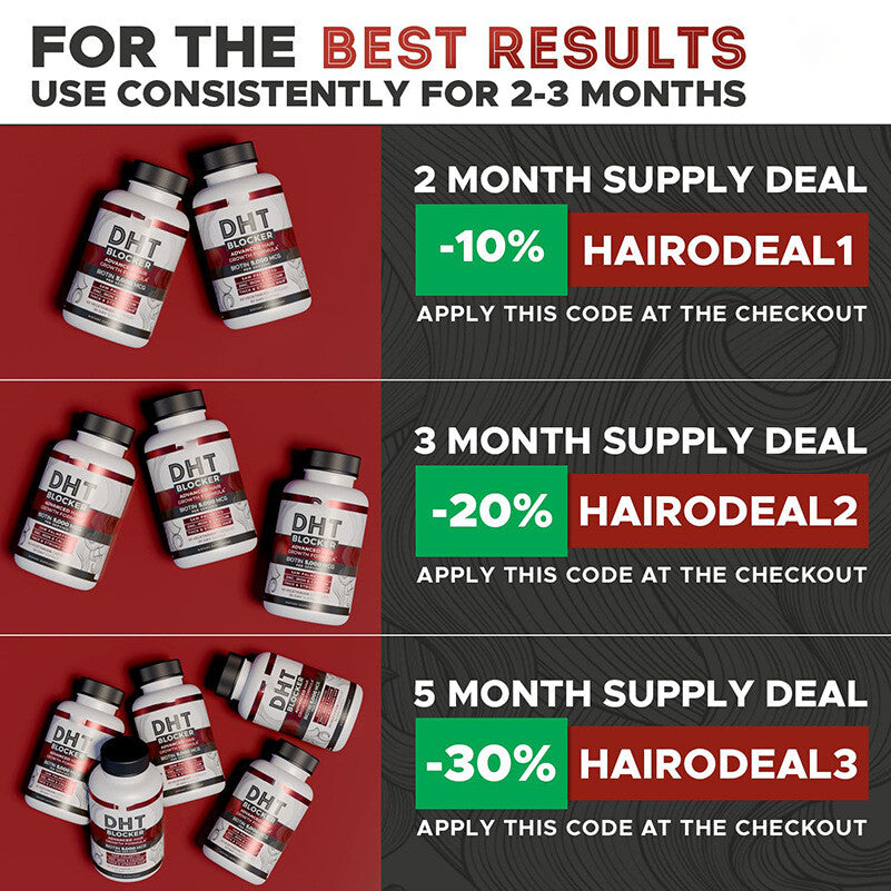 DHT Blocker Capsules Biotin 5000 MCG Hair Care 60 Capsules 30days Supply
