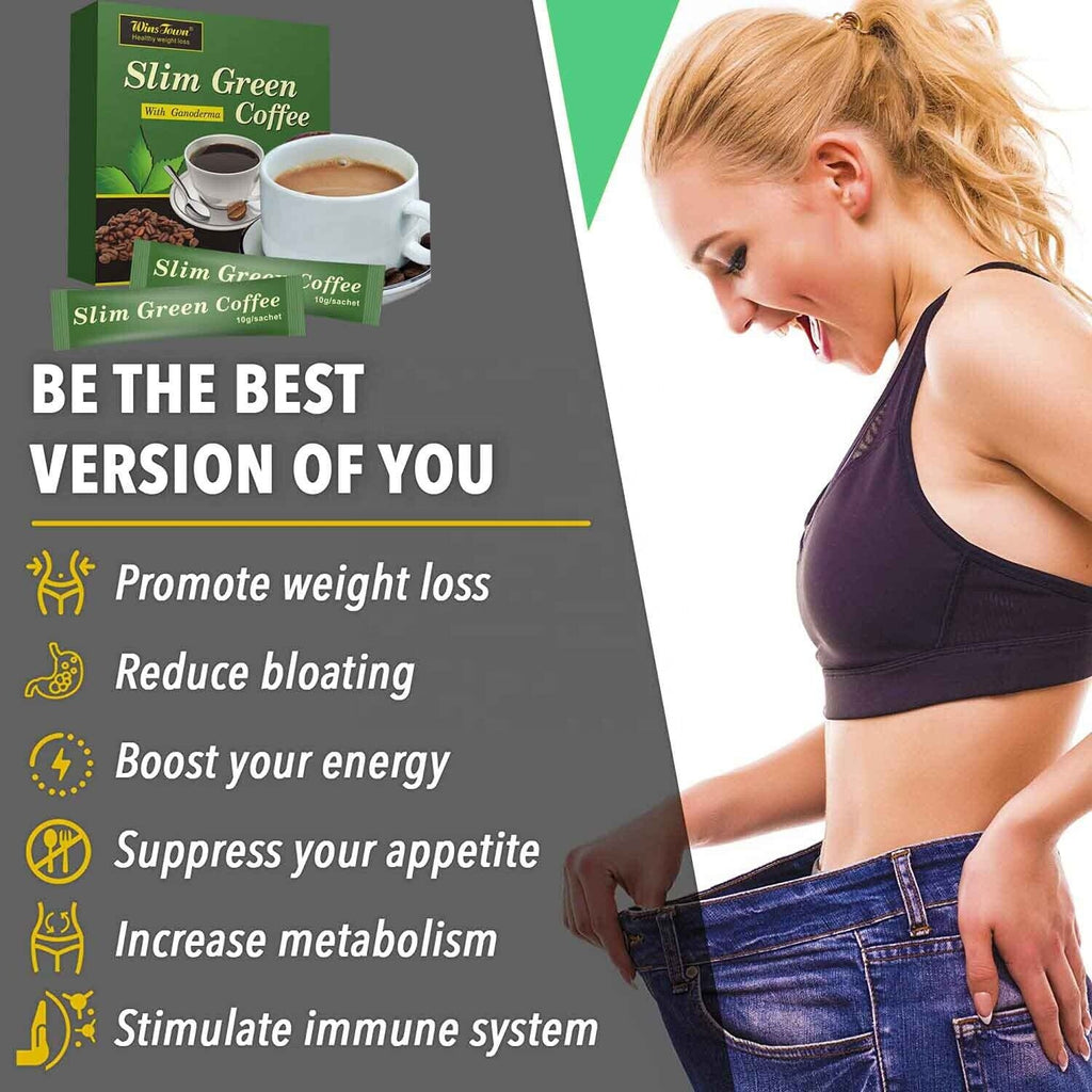 Slim green Coffee slimming herbs weight loss instant Ganoderma coffee 180g