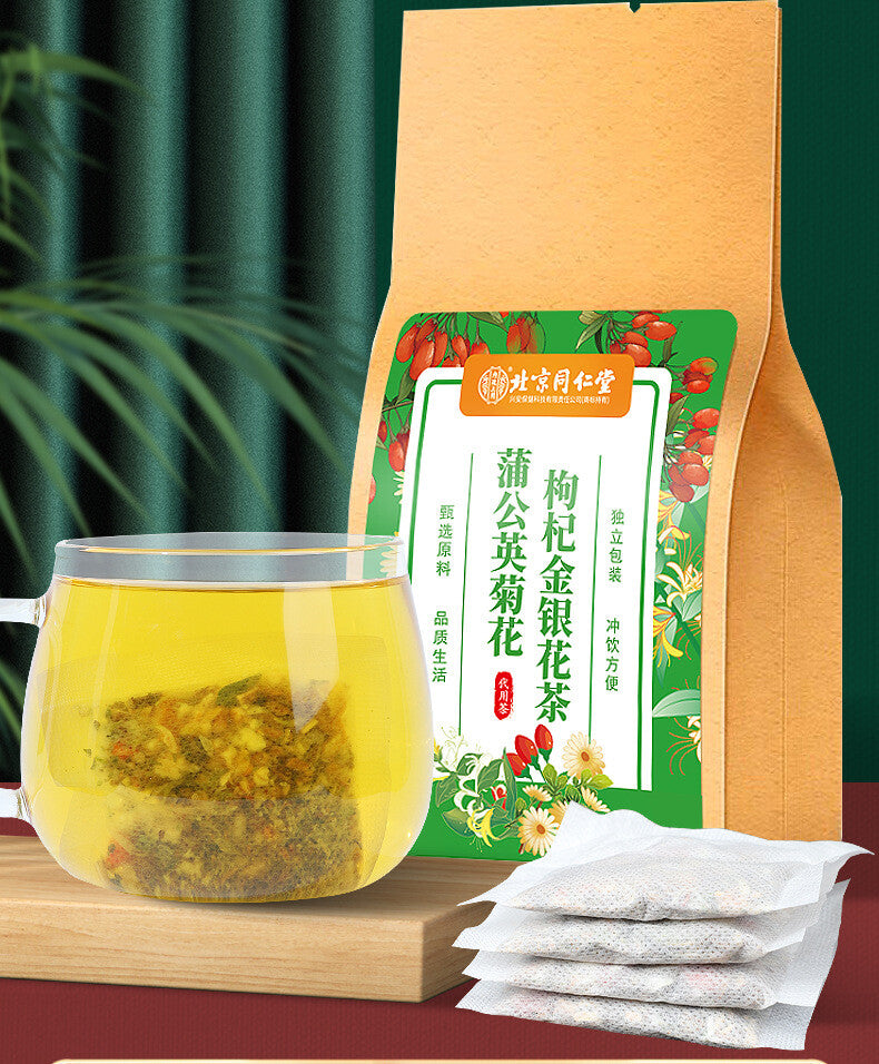 Goji Berry Honeysuckle Health Tea Herbal Blend Dandelion Chrysanthemum