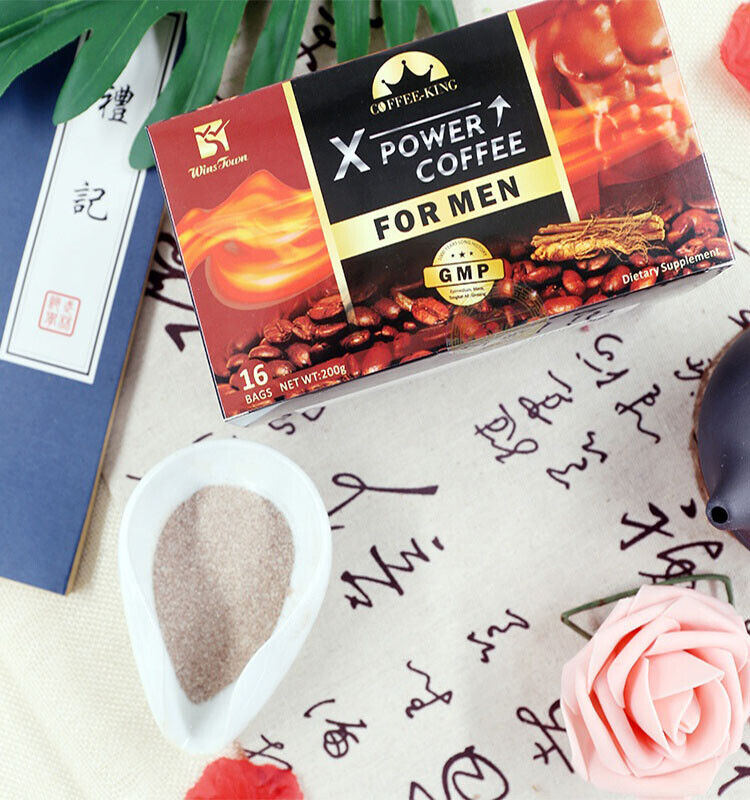 Man X Power Kaffee Maca Erweiterung Instant-Kräuterkraft-Kaffee 12,5g×16 Beutel