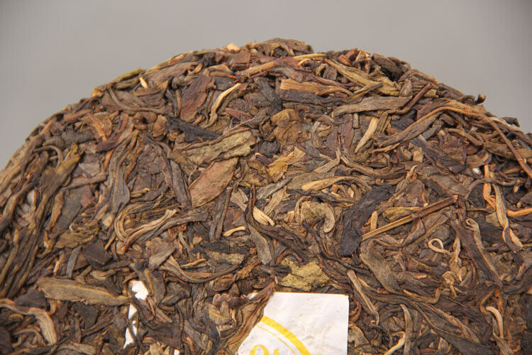 HelloYoung 357gPuerh Tea Grain Flower Tea Leaves Pure Material Tea Tightly Pressed Tea Cake