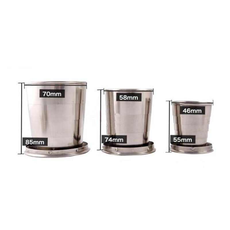 Water Cup Camping Fold Cup Portable Outdoor Travel Demountable Cup With Keychain