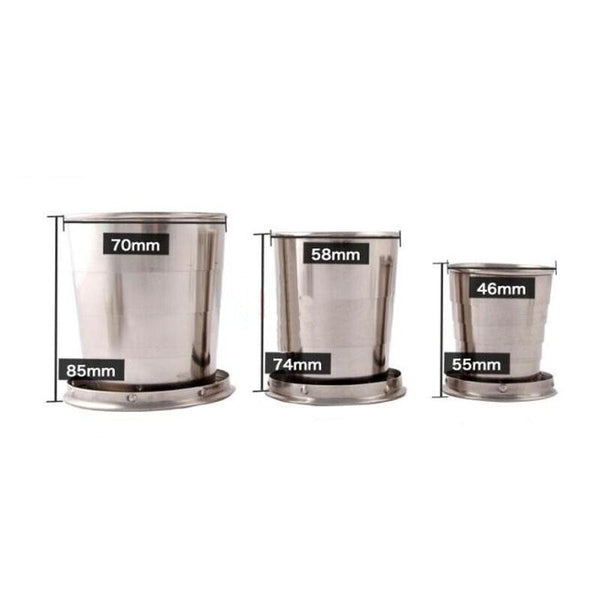 Water Cup Camping Fold Cup Portable Outdoor Travel Demountable Cup With Keychain