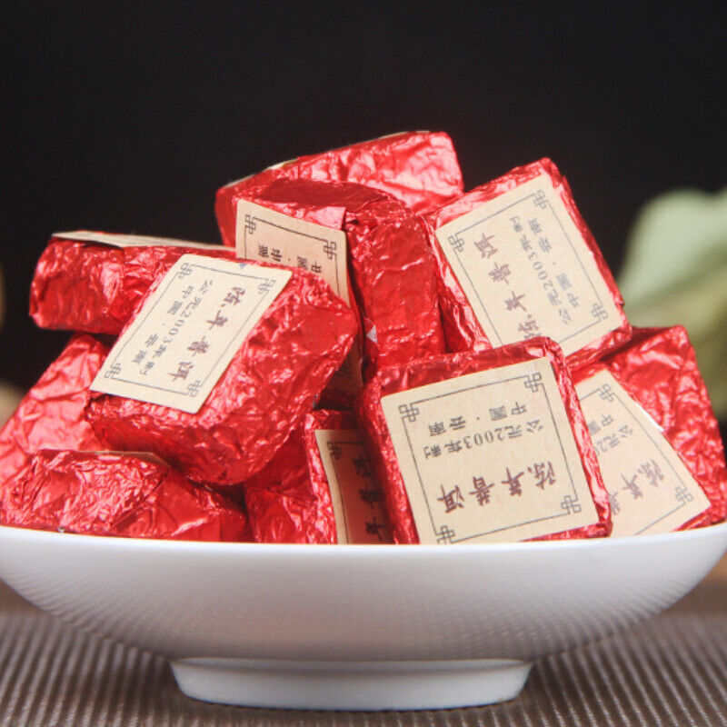 HelloYoung Square Brick Cooked Tea Black Tea Top-Grade Small Golden Brick Pu'er Tea 500g