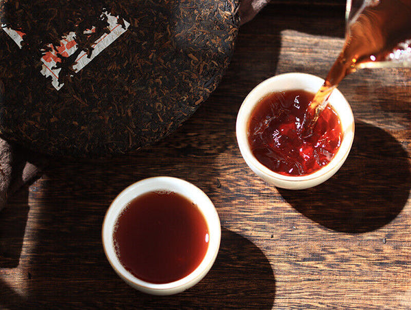 HelloYoung 357g Ripe Puerh Tea Cake Yunnan Tea Cake
