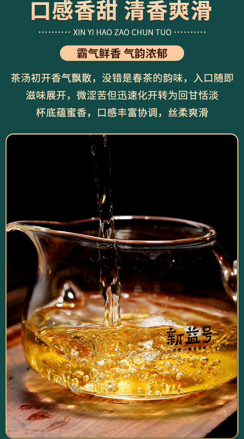 Pu'er Tea Raw Tea Early Spring Tea Big Tree Small Tuo Tea Yunnan Raw Pu'er 500g