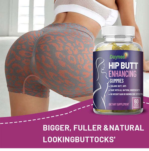 Hip Butt Enhancing Gummies - Big Butt Capsule, 60 Capsules per Bottle, Natural