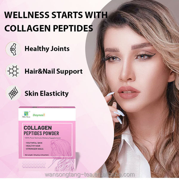 Collagen Peptides Powder Drink Whitening Glow Enzymes Proteins Powder 6g*20bags