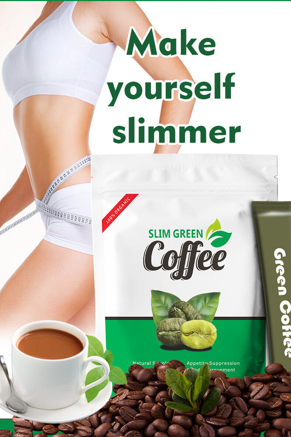 Slim Green Coffee with Ganoderma for Weight Control Slimming 10g*10 Packs