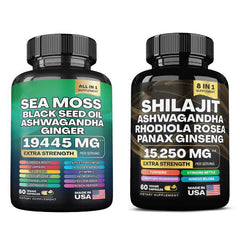 Sea Moss Bundle Black Seed Multivitamin & Shilajit Power Combo