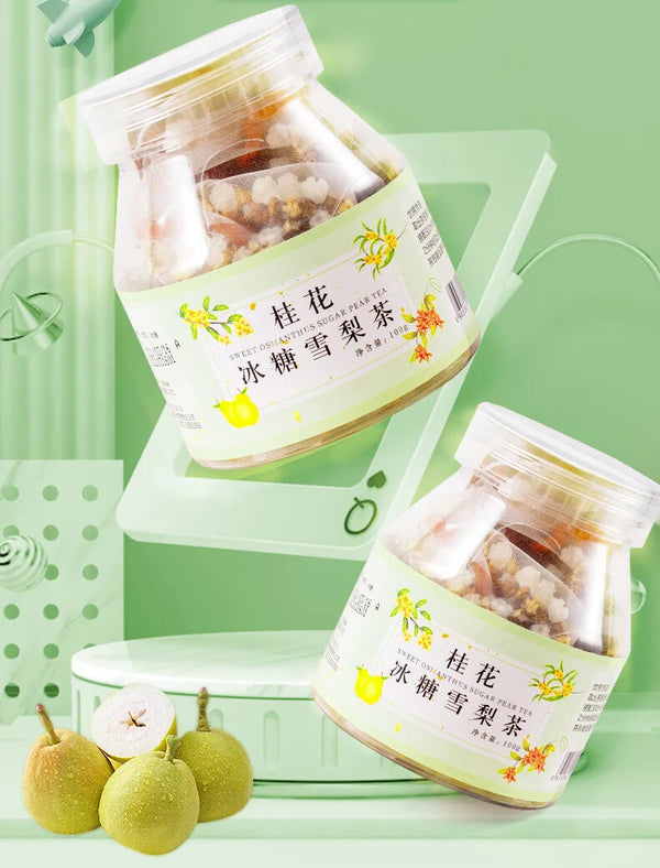 Nourishing Lung and Throat Tea Fruits Tea Osmanthus Snow Pear Herb Flower Tea