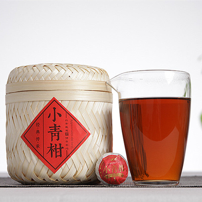 250g Bamboo Basket Yunnan Puerh Tea Xinhui Xiaoqingkang Palace Puerh Ripe Tea Main image