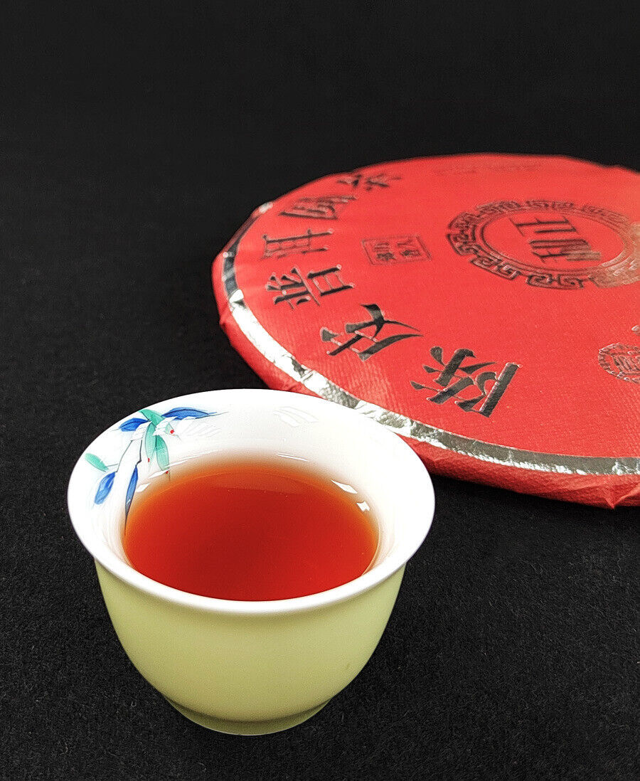 HelloYoung 357g Ripe Puerh Tea Chen Pi Pu-erh Tea Cake Xiao Qing Mandarin Orange Pu Tea