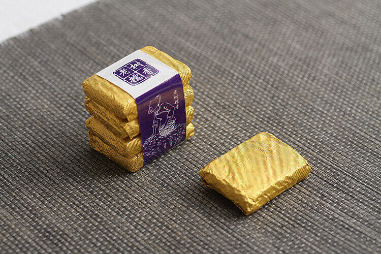 HelloYoung 500g Yunnan Pu-erh Ripe Tea Glutinous Aromatic Mini Square Brick Tea Thin Slices