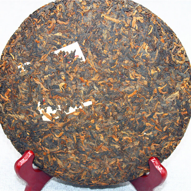 HelloYoung High Quality 357g Yunnan Pu'er Tea Golden Bud Cake Tea Ripe Pu'er Tea