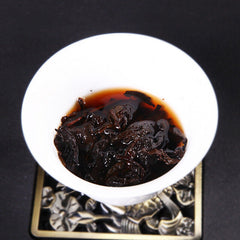 HelloYoung Top-Grade Black Tea Natural Pu-Erh Ripe Tea Purple Bud Fermented Tea Brick 250g