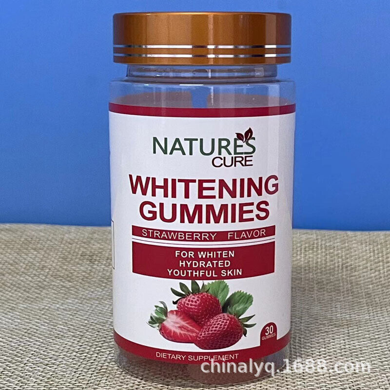 Collagen Whitening Gummies Strawberry Flavor Natural Gummy Candies 30/pieces