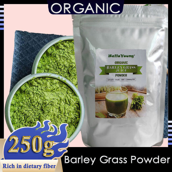 Barley Grass Powder 250g Non-GMO Vegan Cold-Juiced and Low-Temperature Dried