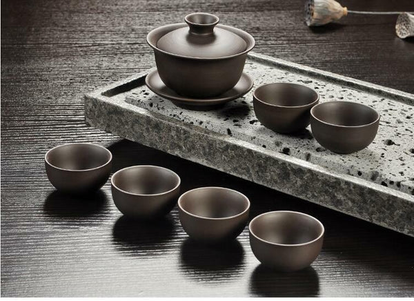 Handmade Drinkware Purple Sand Teapot Tea Set Ceramic Teapot Cup China Kung Fu