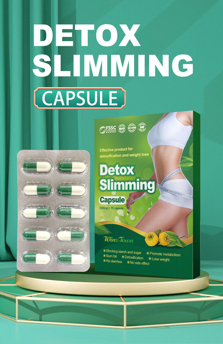 Detox Slimming Capsules Natural Weight Loss & Cleanse, Boost Metabolism & Energy