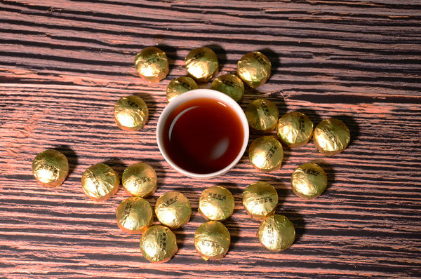 HelloYoung 500g Golden Classics Mini Tuocha Original Flavor Ripe Tea Yunnan Pu'er Tea