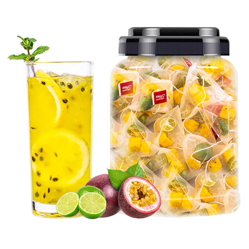 Golden Orange Passionfruit Infused Tea Bags Delightful Fruits Flowers Brew Tea